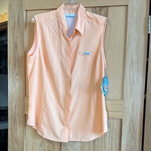 Columbia Light Orange Sleeveless Shirt
